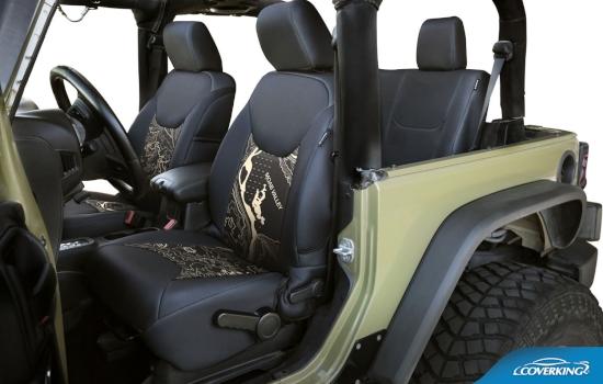 JK/JKU NeoSupreme Topographical Front Seat Covers (2007 - 2018 Jeep  Wrangler Vehicle) | National Car Covers