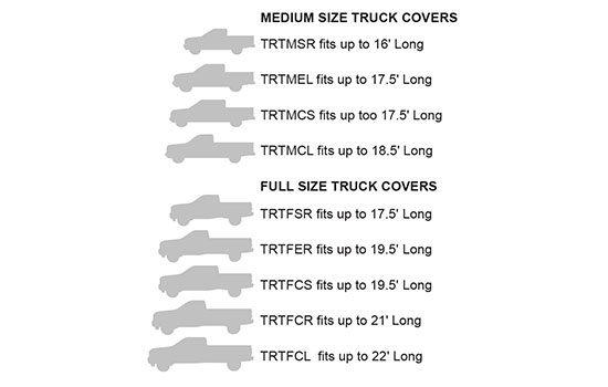Tour Covers come in all shapes and sizes to fit most Midsize and fullsize pickup trucks