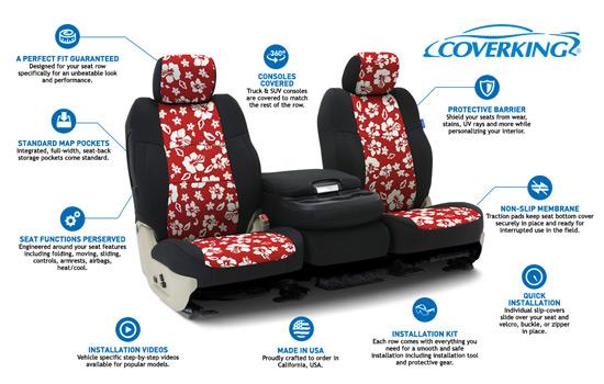 neoprene custom seat covers features