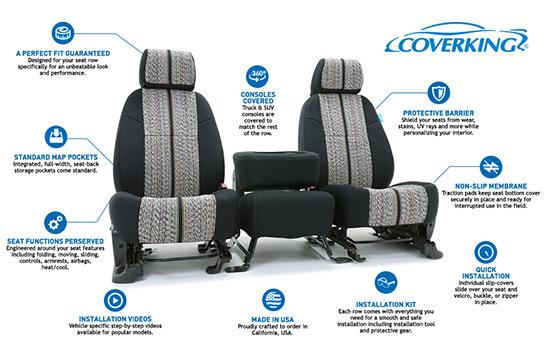 saddle blanket custom seat covers features