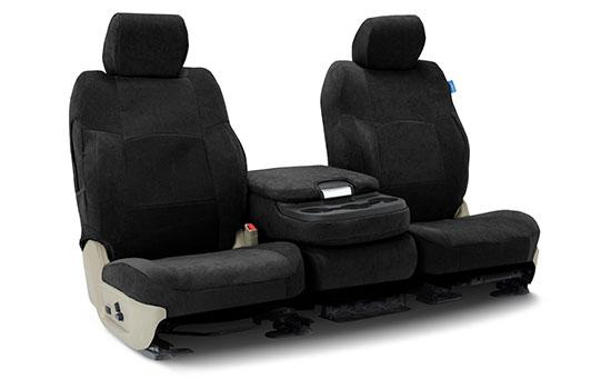 suede custom seat covers folded