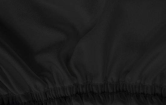 satin stretch black elastic cover