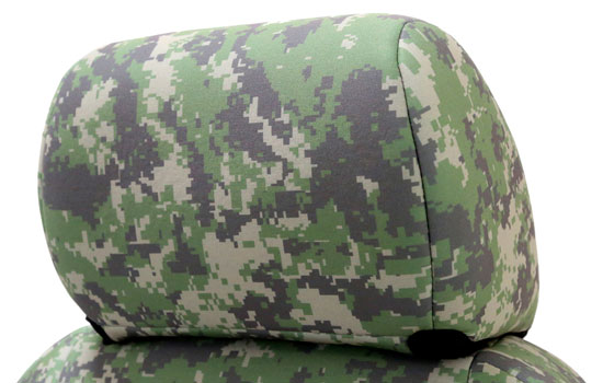 digital camo custom seat covers headrest