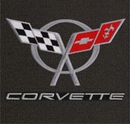 Corvette C5 Flags Silver Word Double-Mats-183_1