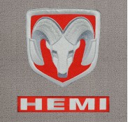 Ram and Hemi Red-Silver Double Mat-183