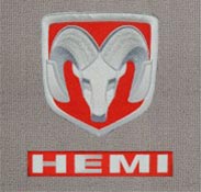 Ram and Hemi Red-Silver Double Mat-183_1